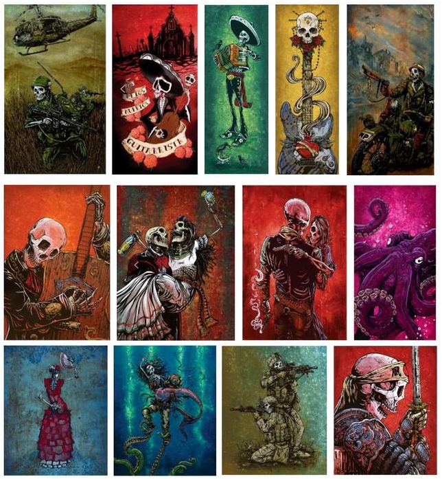 David Lozeau骷髅插画