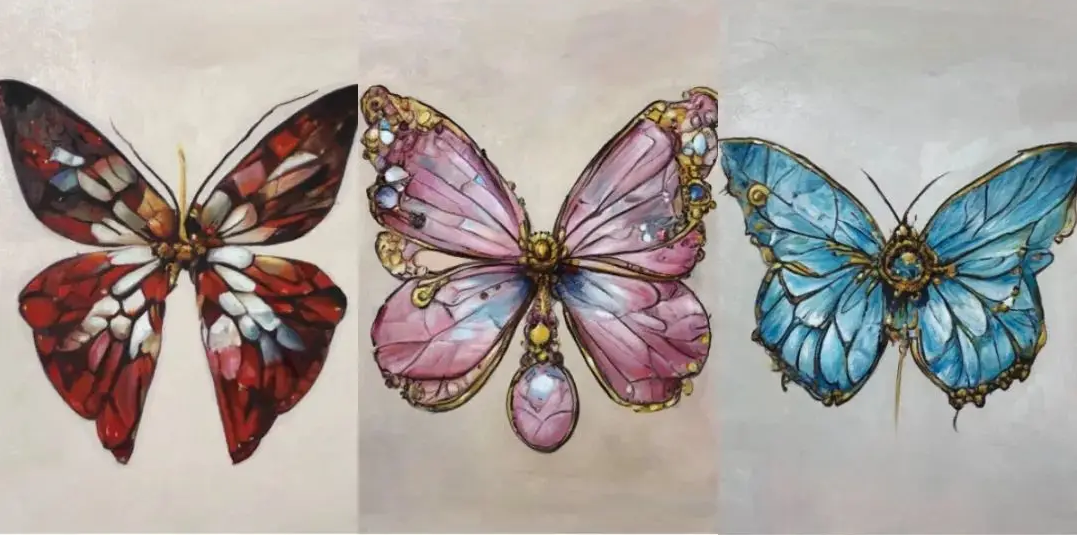 蝴蝶宝石版权画